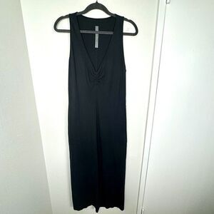 Raquel Allegra Tank Maxi Column Dress Size 2 Solid Grey Cotton Sleeveless